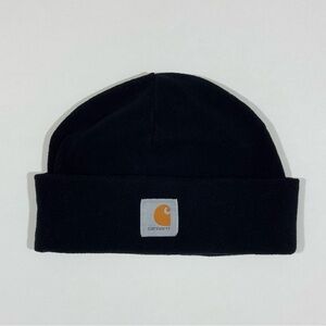 Carhartt Black Cuffed Knit Fleece Hat Beanie